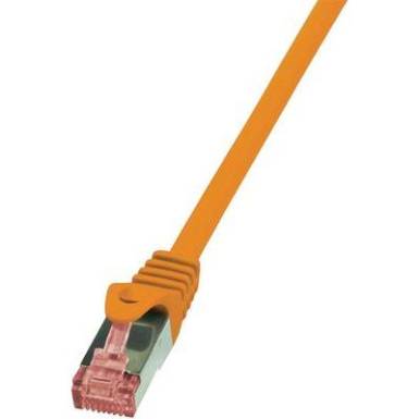 RJ45 H&aacute;l&oacute;zati csatlakoz&oacute;k&aacute;bel, CAT 6 S/FTP [1x RJ45 dug&oacute; - 1x RJ45 dug&oacute;] 0,5 m Narancs LogiLink