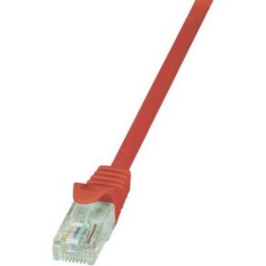 RJ45 H&aacute;l&oacute;zati csatlakoz&oacute;k&aacute;bel, CAT 6 U/UTP [1x RJ45 dug&oacute; - 1x RJ45 dug&oacute;] 10 m, piros LogiLink