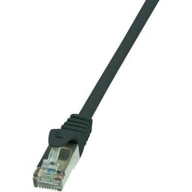 RJ45 H&aacute;l&oacute;zati csatlakoz&oacute;k&aacute;bel, CAT 5e F/UTP [1x RJ45 dug&oacute; - 1x RJ45 dug&oacute;] 10 m, fekete LogiLink