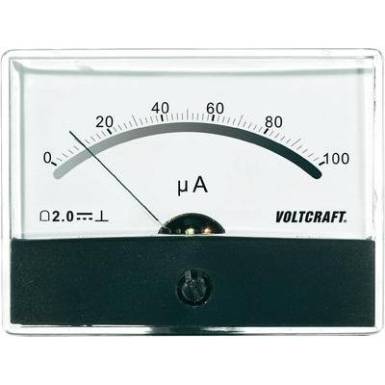 Be&eacute;p&iacute;thető anal&oacute;g lengőtekercses &aacute;ramm&eacute;rő műszer 100&micro;A/DC Voltcraft AM-86x65