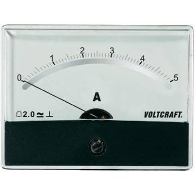 Be&eacute;p&iacute;thető anal&oacute;g lengőtekercses &aacute;ramm&eacute;rő műszer 5A/DC Voltcraft AM-86x65