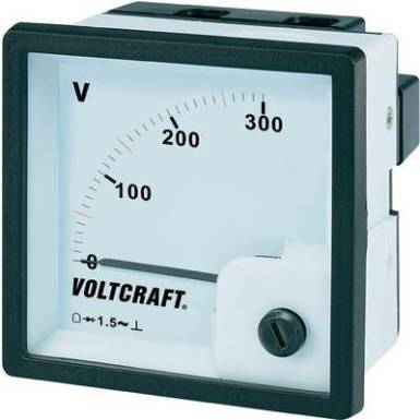 Analóg beépíthető táblaműszer, beépíthető voltmérő 300V Voltcraft AM 72x72 Analóg beépíthető táblaműszer, beépíthető voltmérő 300V Voltcraft AM 72x72