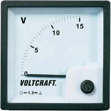 Analóg beépíthető táblaműszer, beépíthető voltmérő 15V Voltcraft AM 72x72 Analóg beépíthető táblaműszer, beépíthető voltmérő 15V Voltcraft AM 72x72
