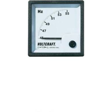 Anal&oacute;g be&eacute;p&iacute;thető l&aacute;gyvasas t&aacute;blaműszer, be&eacute;p&iacute;thető frekvenciam&eacute;rő műszer 50Hz Voltcraft AM 72x72
