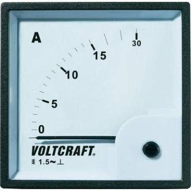 Analóg beépíthető lágyvasas táblaműszer, beépíthető árammérő műszer 15A Voltcraft AM 72x72 Analóg beépíthető lágyvasas táblaműszer, beépíthető árammérő műszer 15A Voltcraft AM 72x72