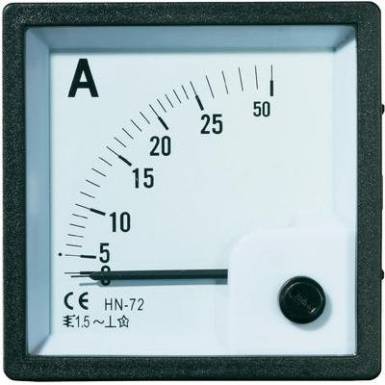 Analóg beépíthető lágyvasas táblaműszer, beépíthető árammérő műszer 25A Voltcraft AM 72x72 Analóg beépíthető lágyvasas táblaműszer, beépíthető árammérő műszer 25A Voltcraft AM 72x72