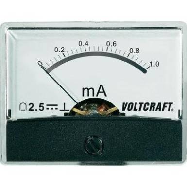 Be&eacute;p&iacute;thető anal&oacute;g lengőtekercses &aacute;ramm&eacute;rő műszer 1mA/DC Voltcraft AM-60x46