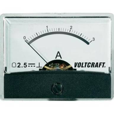 Beépíthető analóg lengőtekercses árammérő műszer 3/DC Voltcraft AM-60x46 Beépíthető analóg lengőtekercses árammérő műszer 3/DC Voltcraft AM-60x46