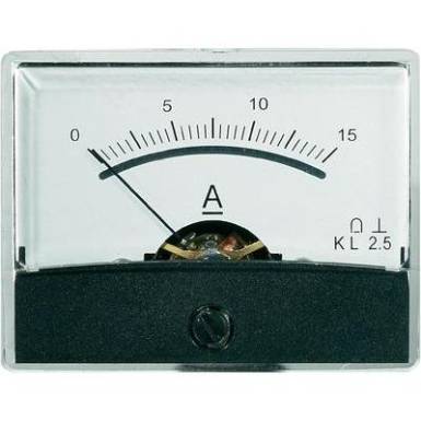 Be&eacute;p&iacute;thető anal&oacute;g lengőtekercses &aacute;ramm&eacute;rő műszer 15A/DC Voltcraft AM-60x46
