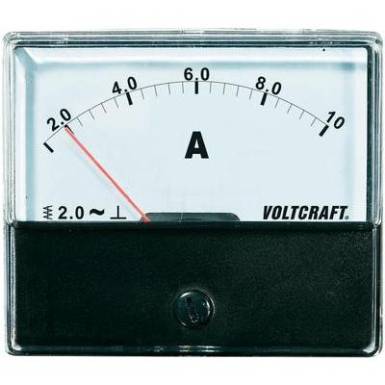 Analóg beépíthető lágyvasas táblaműszer, beépíthető árammérő műszer 10A Voltcraft AM 70x60 Analóg beépíthető lágyvasas táblaműszer, beépíthető árammérő műszer 10A Voltcraft AM 70x60