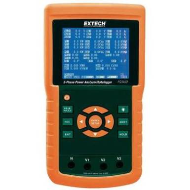 3 f&aacute;zis&uacute; teljes&iacute;tm&eacute;nym&eacute;rő, Extech PQ3450