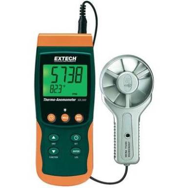 Szárnykerekes szélsebességmérő, légsebességmérő, anemométer beépített léghőmérővel Extech SDL300 Szárnykerekes szélsebességmérő, légsebességmérő, anemométer beépített léghőmérővel Extech SDL300