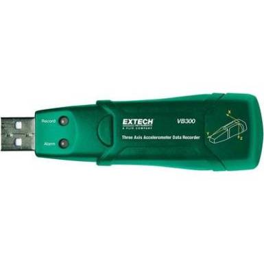 3 tengelyű gyorsulásmérő, gyorsulási erő, rázkódás és vibrációs erő adatgyűjtő Extech VB300 3 tengelyű gyorsulásmérő, gyorsulási erő, rázkódás és vibrációs erő adatgyűjtő Extech VB300