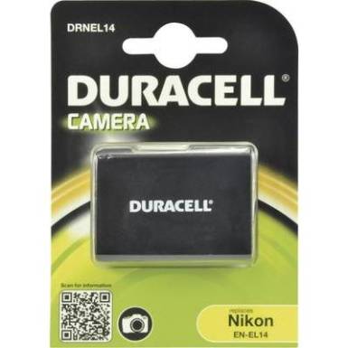 Kamera akku Duracell Megfelelő eredeti akku EN-EL14 7.4 V 950 mAh Kamera akku Duracell Megfelelő eredeti akku EN-EL14 7.4 V 950 mAh