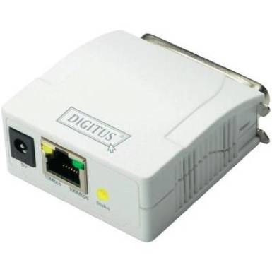 H&aacute;l&oacute;zati nyomtat&oacute;szerver LAN (10/100 MBit/s) P&aacute;rhuzamos (IEEE 1284) Digitus DN-13001-1