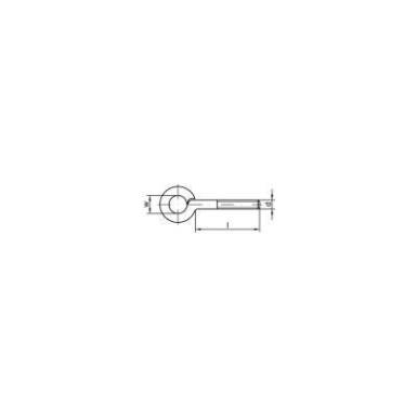 Gyűrűs csavar, típus 48 korrózióálló acélból 10 mm x 25 mm A2 M6 50db Toolcraft 88136 Gyűrűs csavar, típus 48 korrózióálló acélból 10 mm x 25 mm A2 M6 50db Toolcraft 88136