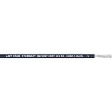 Litze Ölflex® HEAT 125 SC 1 x 0.50 mm² Fekete LappKabel 1232001 100 m Litze Ölflex® HEAT 125 SC 1 x 0.50 mm² Fekete LappKabel 1232001 100 m