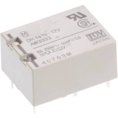 Teljesítményrelé, DK Panasonic DK1A-5V-F 5 V/DC 1 záró 10 A 250 V/AC, 125 V/DC Teljesítményrelé, DK Panasonic DK1A-5V-F 5 V/DC 1 záró 10 A 250 V/AC, 125 V/DC