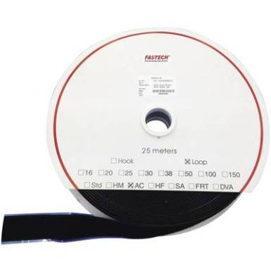 T&eacute;pőz&aacute;r felragaszt&aacute;shoz bolyhos f&eacute;l (H x Sz) 25000 mm x 50 mm fekete Fastech T0205099990225 25 m