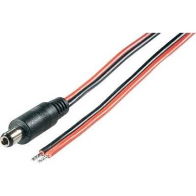 Kisfeszültségű csatlakozóvezeték - 5.5 mm/2.1 mm, 2 m, BKL Electronic 072070 Kisfeszültségű csatlakozóvezeték - 5.5 mm/2.1 mm, 2 m, BKL Electronic 072070