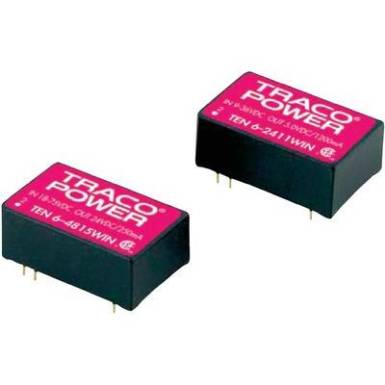 DC-DC konverter 24 V/DC 15 V/DC, -15 V/DC 200 mA 6 W, kimenetek: 2 TracoPower DC-DC konverter 24 V/DC 15 V/DC, -15 V/DC 200 mA 6 W, kimenetek: 2 TracoPower