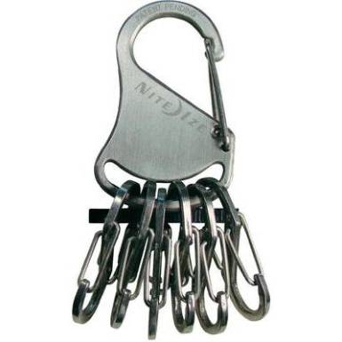 Kulcstartó 6 db karabínerrel, ezüst színű, Locker NI-KLK-11-R3 KeyRack Locker NITE Ize Kulcstartó 6 db karabínerrel, ezüst színű, Locker NI-KLK-11-R3 KeyRack Locker NITE Ize