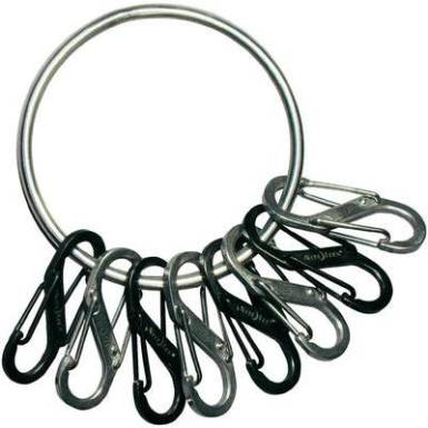 Kulcskarika 8 db S-Biner karabínerrel NI-BRG-M1-R3 BigRing 8 S-Biner NITE Ize Kulcskarika 8 db S-Biner karabínerrel NI-BRG-M1-R3 BigRing 8 S-Biner NITE Ize
