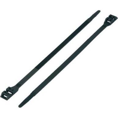 Kettős fejű kábelkötöző (H x Sz) 180 mm x 9 mm DK-180BK Szín: Fekete 1 db KSS Kettős fejű kábelkötöző (H x Sz) 180 mm x 9 mm DK-180BK Szín: Fekete 1 db KSS