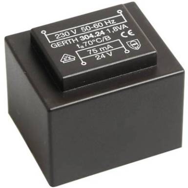 EI 30/15,5 Nyák transzformátor, 230 V / 2 x 3 V 300 mA 1,8 VA Gerth EI 30/15,5 Nyák transzformátor, 230 V / 2 x 3 V 300 mA 1,8 VA Gerth