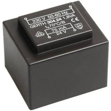 EI 30/15,5 Ny&aacute;k transzform&aacute;tor, 230 V / 9 V 200 mA 1,8 VA Gerth