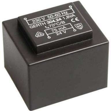 EI 30/15,5 Nyák transzformátor, 230 V / 12 V 150 mA 1,8 VA Gerth EI 30/15,5 Nyák transzformátor, 230 V / 12 V 150 mA 1,8 VA Gerth