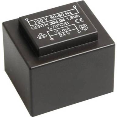 EI 30/15,5 Nyák transzformátor, 230 V / 2 x 7,5 V 120 mA 1,8 VA Gerth EI 30/15,5 Nyák transzformátor, 230 V / 2 x 7,5 V 120 mA 1,8 VA Gerth
