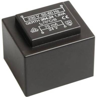 EI 30/15,5 Nyák transzformátor, 230 V / 2 x 18 V 50 mA 1,8 VA Gerth EI 30/15,5 Nyák transzformátor, 230 V / 2 x 18 V 50 mA 1,8 VA Gerth