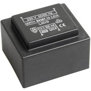 EI 38/13,6 Nyák transzformátor, 230 V / 6 V 600 mA 3,6 VA Gerth EI 38/13,6 Nyák transzformátor, 230 V / 6 V 600 mA 3,6 VA Gerth