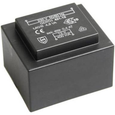 EI 42/14,8 Nyák transzformátor, 230 V / 2 x 4.5 V 533 mA 4,8 VA Gerth EI 42/14,8 Nyák transzformátor, 230 V / 2 x 4.5 V 533 mA 4,8 VA Gerth
