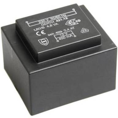 EI 42/14,8 Ny&aacute;k transzform&aacute;tor, 230 V / 12 V 400 mA 4,8 VA Gerth