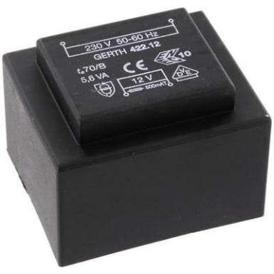 EI 42/14,8 Nyák transzformátor, 230 V / 24 V 233 mA 5,6 VA Gerth EI 42/14,8 Nyák transzformátor, 230 V / 24 V 233 mA 5,6 VA Gerth