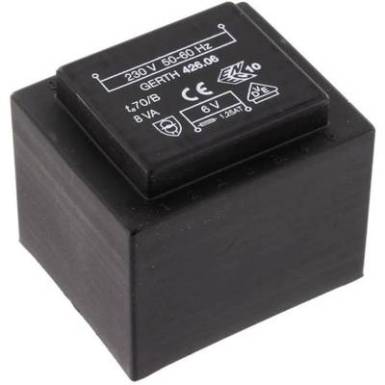 EI 42/20 Nyák transzformátor, 230 V / 2 x 6 V 666 mA 8 VA Gerth EI 42/20 Nyák transzformátor, 230 V / 2 x 6 V 666 mA 8 VA Gerth