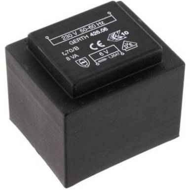 EI 42/20 Nyák transzformátor, 230 V / 2 x 7,5 V 533 mA 8 VA Gerth EI 42/20 Nyák transzformátor, 230 V / 2 x 7,5 V 533 mA 8 VA Gerth