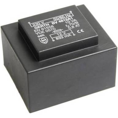EI 48/16,8 Ny&aacute;k transzform&aacute;tor, 230 V / 2 x 24 V 208 mA 10 VA Gerth