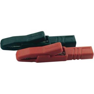 Krokodilcsipesz pár 4mm-es banándugó csatlakozással fekete, piros SKS Hirschmann AK 2 S Set Krokodilcsipesz pár 4mm-es banándugó csatlakozással fekete, piros SKS Hirschmann AK 2 S Set