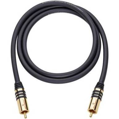 RCA audio csatlakozókábel, 1 x RCA dugó - 1x RCA dugó , 1 m fekete, aranyozott érintkező, Oehlbach RCA audio csatlakozókábel, 1 x RCA dugó - 1x RCA dugó , 1 m fekete, aranyozott érintkező, Oehlbach