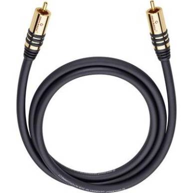 RCA audio csatlakozókábel, 1 x RCA dugó - 1x RCA dugó 10 m fekete, aranyozott érintkező, Oehlbach RCA audio csatlakozókábel, 1 x RCA dugó - 1x RCA dugó 10 m fekete, aranyozott érintkező, Oehlbach