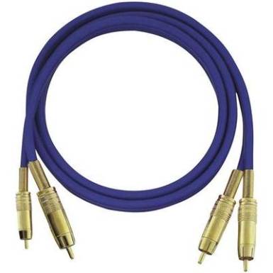 RCA Audio Csatlakoz&oacute;k&aacute;bel [2x RCA dug&oacute; - 2x RCA dug&oacute;] 0.50 m K&eacute;k Aranyozatt &eacute;rintkező Oehlbach