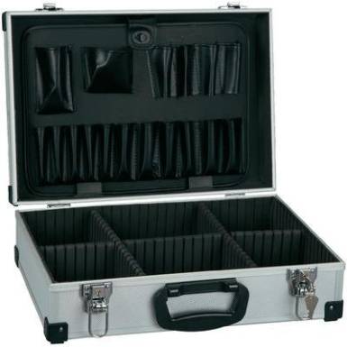 Alukoffer, üres műszertáska 430 x 295 x 132 mm Alutec 61000 Alukoffer, üres műszertáska 430 x 295 x 132 mm Alutec 61000