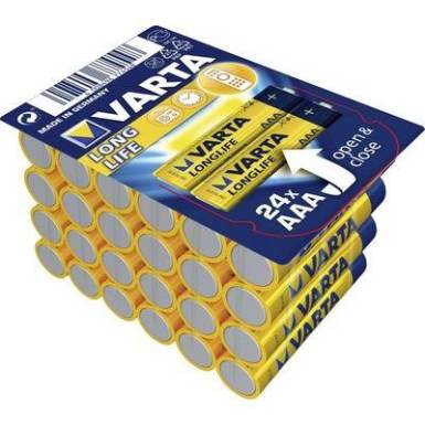 Mikroelem Alkáli mangán Varta Longlife LR03 1.5 V 24 db Mikroelem Alkáli mangán Varta Longlife LR03 1.5 V 24 db