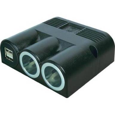 2 részes szivargyújtó elosztó 2 USB dugaszhellyel 16 A ProCar 67324501 2 részes szivargyújtó elosztó 2 USB dugaszhellyel 16 A ProCar 67324501