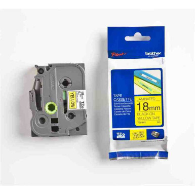 BROTHER TZE-641 laminált P-touch szalag (18mm) Black on Yellow - 8m