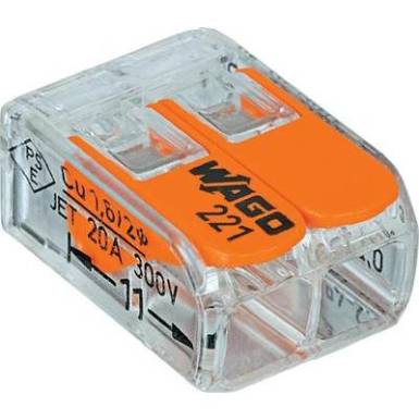 Vezet&eacute;k&ouml;sszek&ouml;tő hajl&eacute;kony: 0.14-4 mm&sup2; merev: 0.2-4 mm&sup2; P&oacute;lussz&aacute;m: 2 WAGO 221-412 100 db &Aacute;tl&aacute;tsz&oacute;multisep/Naran