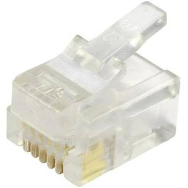Modular-Stecker ungeschirmt f&uuml;r Flachkabel Stecker, gerade Pole: 6P6C 940-SP-3066 Glasklar BEL Stewart Connectors Inhal